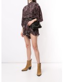 Gala ruffled abstract-print playsuit