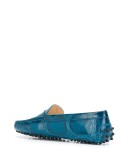 embossed style almond toe loafers