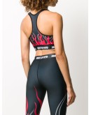 Burn Fast flame print sports bra