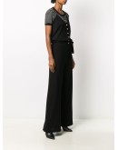 button-up sleeveless jumpsuit