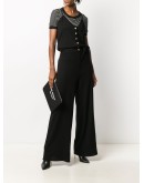 button-up sleeveless jumpsuit