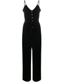 button-up sleeveless jumpsuit