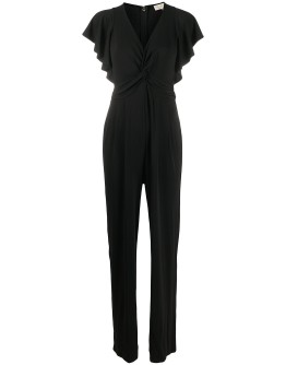 draped straight-leg jumpsuit