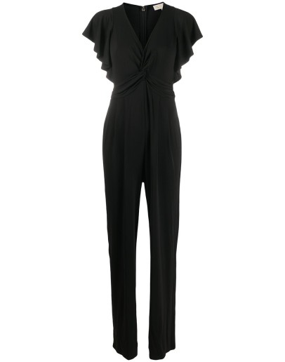 draped straight-leg jumpsuit