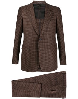two-piece houndstooth pattern suit