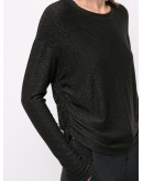 metallic-detail performance top