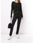 metallic-detail performance top