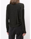 metallic-detail performance top