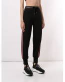 panelled drawstring-waist trousers