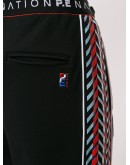 panelled drawstring-waist trousers