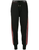 panelled drawstring-waist trousers