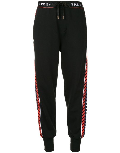 panelled drawstring-waist trousers