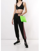 panelled drawstring-waist trousers