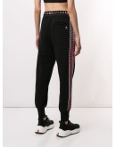 panelled drawstring-waist trousers
