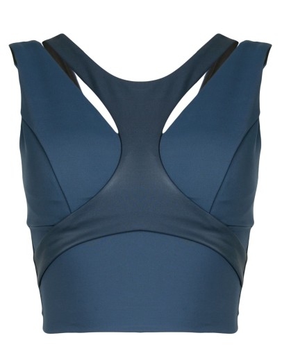 harness-front sports bra