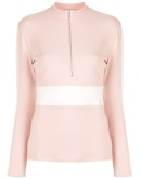 front-zip color-block performance top