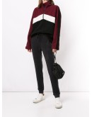 color-block front-zip top