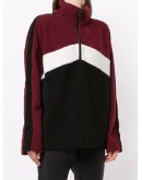 color-block front-zip top