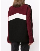 color-block front-zip top