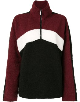 color-block front-zip top