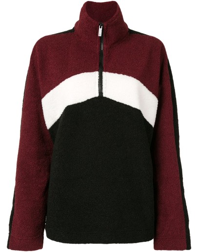 color-block front-zip top