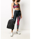 flame print cropped performance leggings