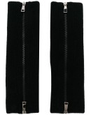 zipped rib-knit sleeves