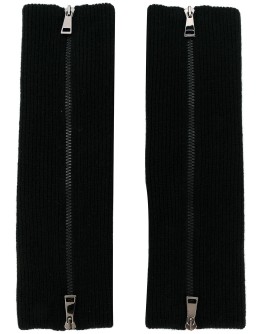 zipped rib-knit sleeves