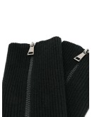 zipped rib-knit sleeves