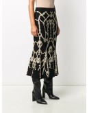 jewelled motif knitted skirt