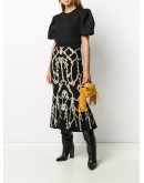 jewelled motif knitted skirt