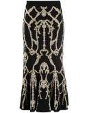 jewelled motif knitted skirt