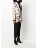 paisley-pattern cardi-coat