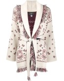 paisley-pattern cardi-coat
