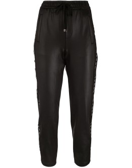 drawstring-waist crop trousers