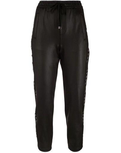 drawstring-waist crop trousers