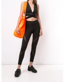 sheer-panel sports leggings
