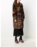 Weston floral faux-fur coat