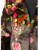Weston floral faux-fur coat