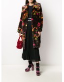 Weston floral faux-fur coat