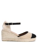 two-tone wedge espadrilles