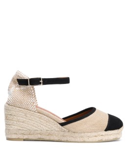 two-tone wedge espadrilles
