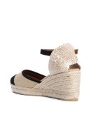 two-tone wedge espadrilles