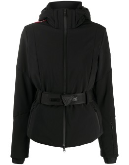 Ellipsis belted ski jacket