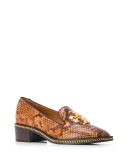 snakeskin effect loafers 