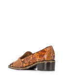 snakeskin effect loafers 