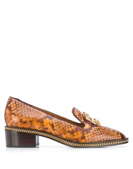 snakeskin effect loafers 