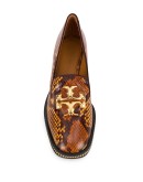 snakeskin effect loafers 