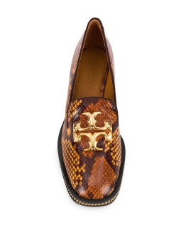 snakeskin effect loafers 