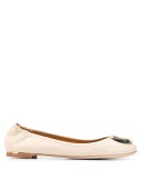Multi-logo Elastic ballerinas